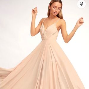 Lulu’s All About Love Blush Pink Maxi Dress